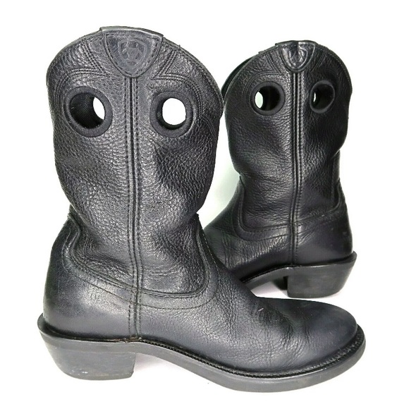 Ariat Men’s Cowboy Roper Boots Black Sz 8 - Picture 2 of 8